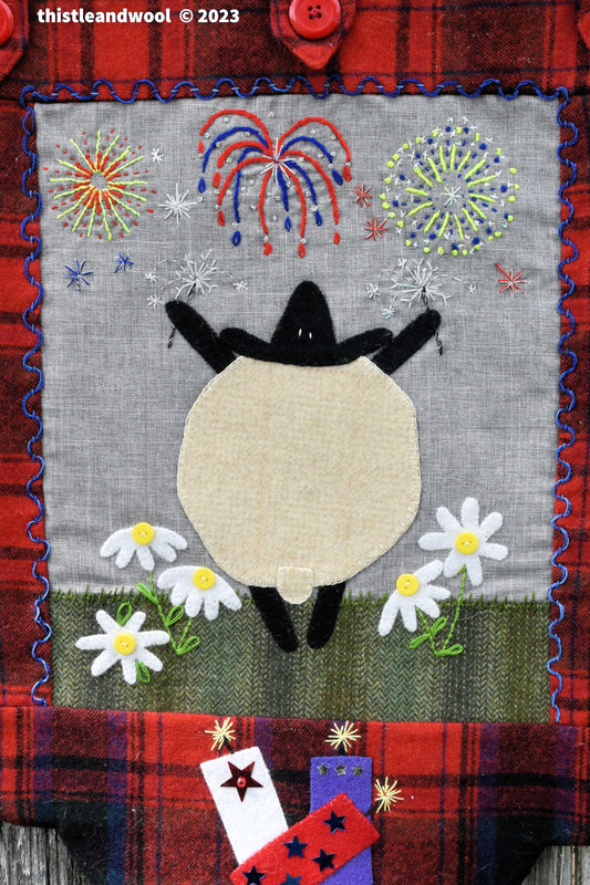 Wool Applique Digital Pattern - I'm "Fluffie" Not Fat - 2307 July