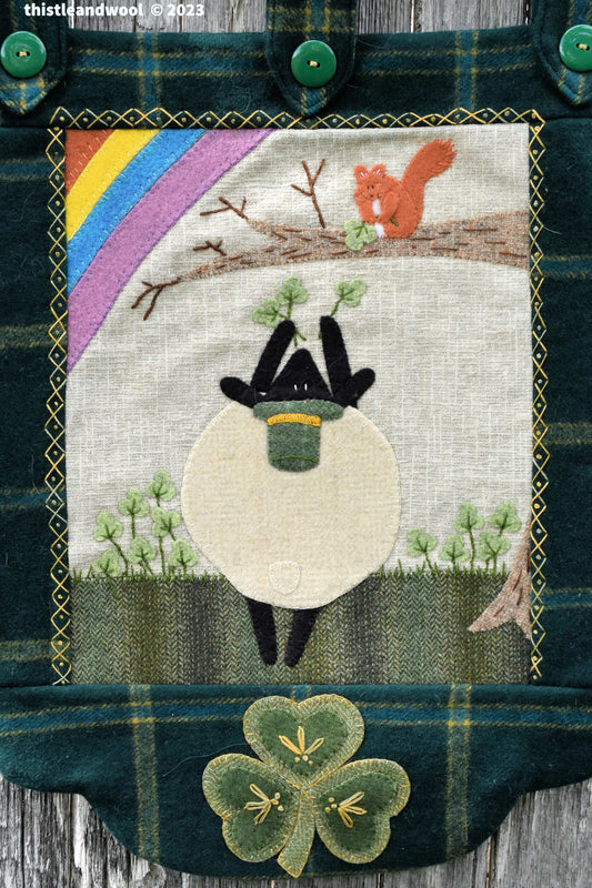 Wool Applique Digital Pattern - I'm "Fluffie" Not Fat - 2303 March