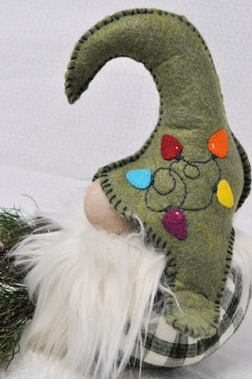 Wool Applique Digital Pattern - Mungo Gnome December Series